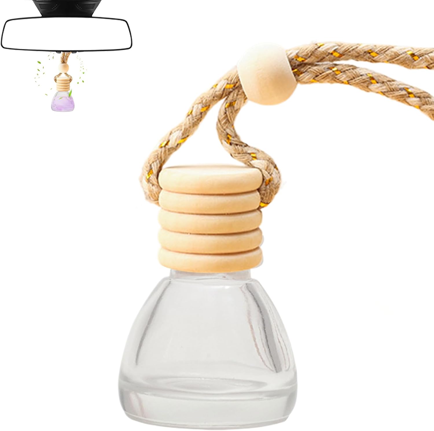 Car Diffuser Bottles Empty | Car Rear View Diffuser Bottle Refillable,8ml Inside Automobile Liquid Fragrance Container for Truck, Caravan, Sedan