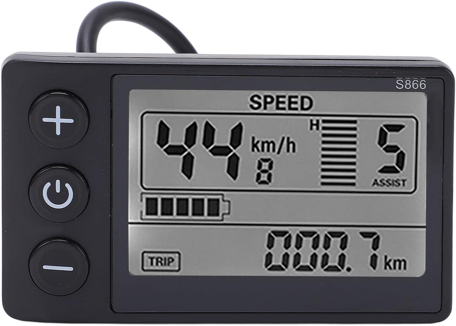 Ejoyous LCD Display for Speedometer Cycling Odometer LCD Display Meter 24V 36V 48V Control Panel for ElectricBike
