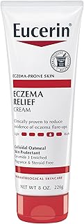 Eucerin Eczema Relief Cream, Full Body Lotion, Moisturizing Eczema Cream with Colloidal Oatmeal (Skin Protectant) and Ceramide 3, 8 Oz Tube