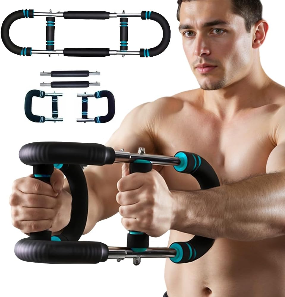 Shaker Twister Arm Trainer,66-110-130ib Strength Training Equipment for Men,Chest Exerciser,Portable Forearm Trainer,Home Gym Fitness Equipment for Full Body Workout,Bicep & Back Muscle Training Tool.