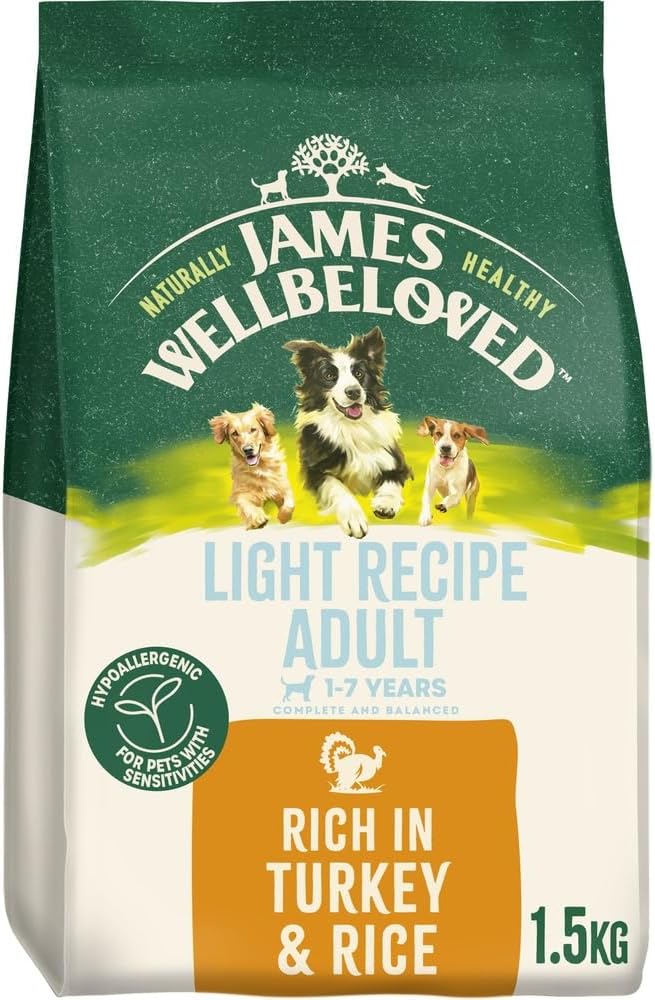 James Wellbeloved Dog Adult Hypoallergenic Dry Food Light Turkey and Rice 1.5 kg