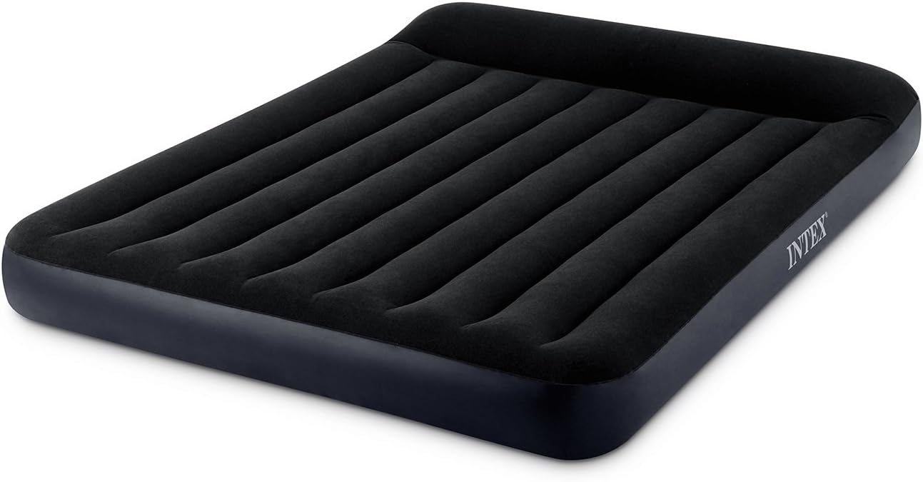 Intex Queen Pillow Rest Classic Airbed w/Fiber-Tech RP, Inflated Size: 1.52m x 2.03m x 25cm (64150GB)