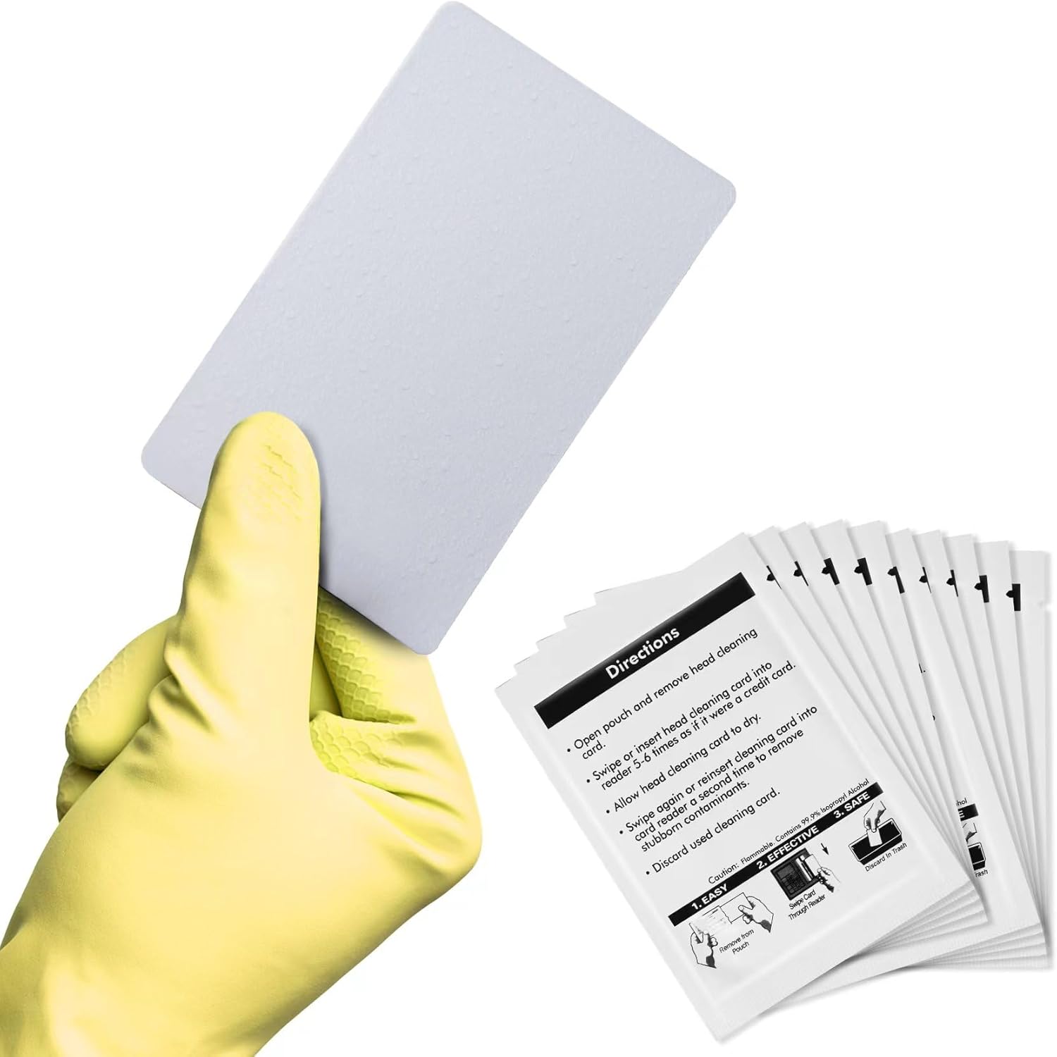 Card Reader Cleaning Cards - BIHYM Dual Side Credit Card Reader Cleaner, CR80 Card Reader Cleaner POS Swipe Terminal Cleaning Cards (10PCS)