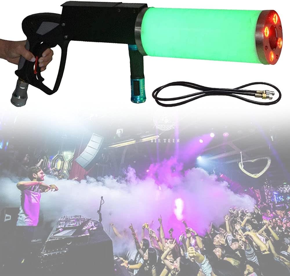 liliiy Nightclub Carbon Dioxide Gas Column Gun, Bar RGB Party Led DJ Stage Co2 Jet Machine Effect Fogger Smoke Gun Shoot Distance 8-10M