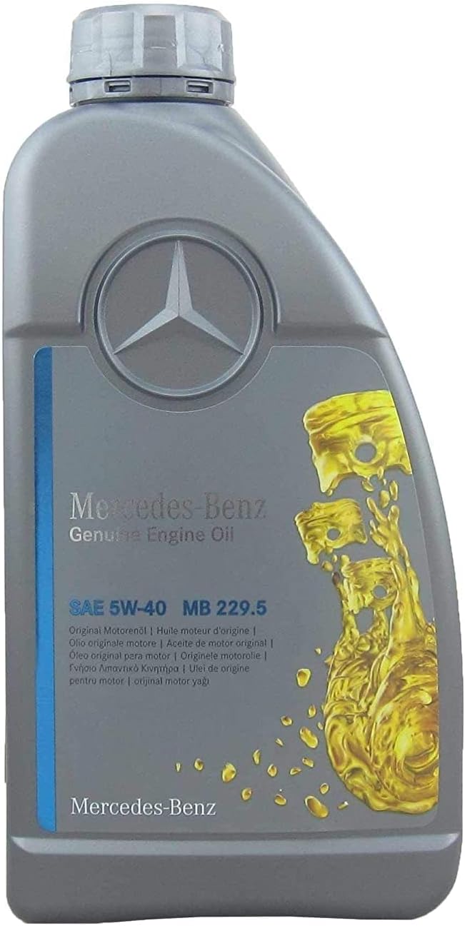 Genuine Mercedes Engine Oil (5W-40) 1 Quart, (Pack of 6) MB SPEC 229.5