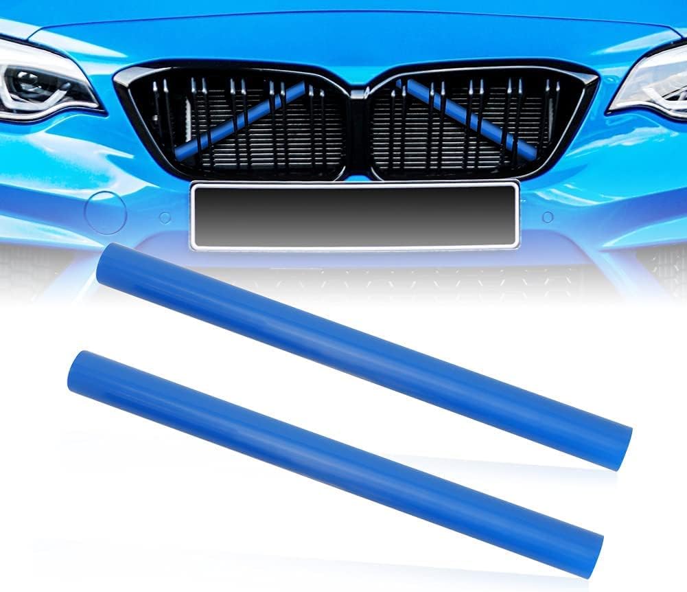 Alpha Rider 2PCS Grille Insert Trims Stripe for BMW,Front Grille Trim Stripes Cover Compatible with F20 F30 F21 F22 F23 F31 F32 F33 F34 F36 F40 F44,Blue