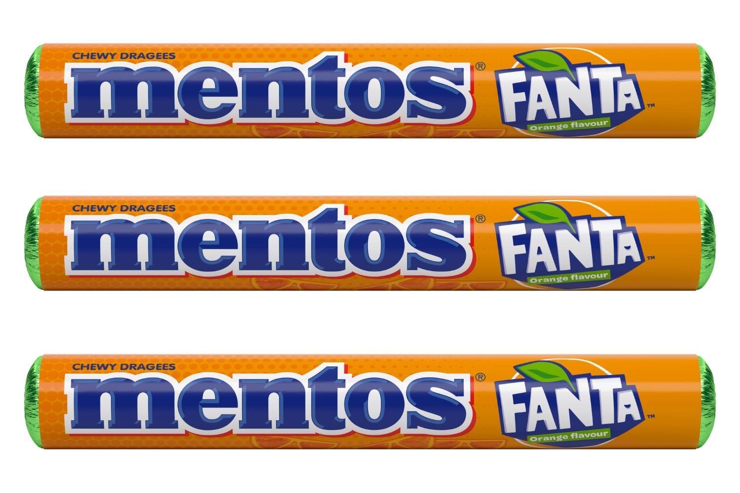 Mentos Fanta Orange Flavored Candy 3 x 37.5g