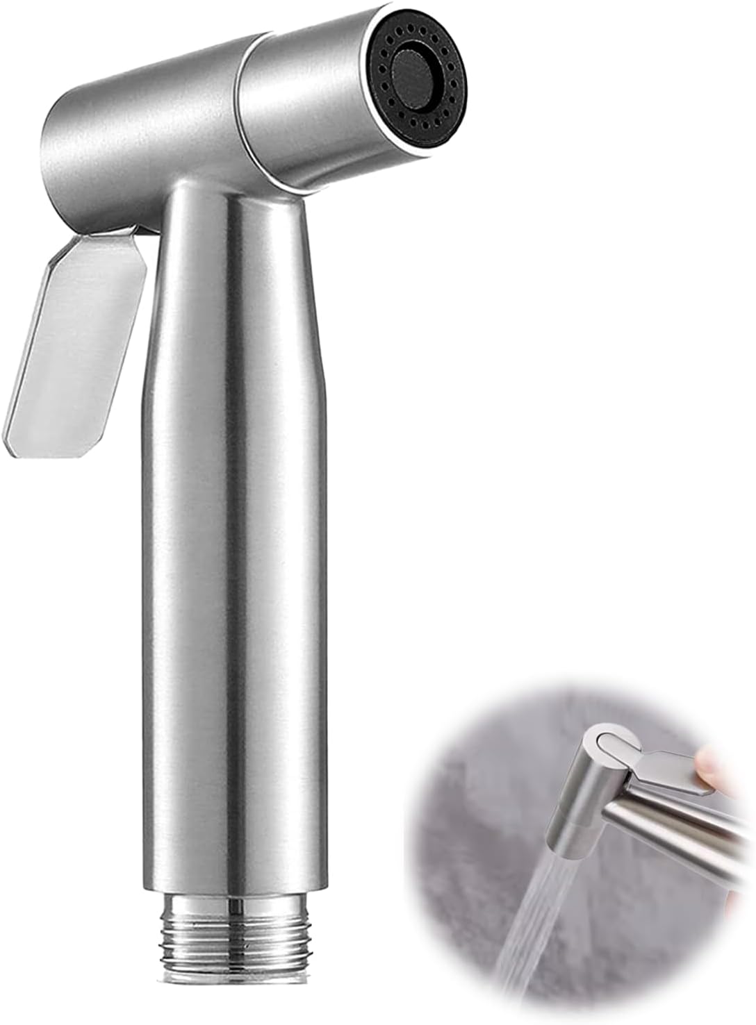 1 PCS Hand Held Toilet Bidet Sprayer, Portable Hand Held Bidet Spray for Toilet UK, Jet Spray for Toilets, Stainless Steel Faucet Sprayer Fixture for Personal Hygiene, Pet Bath, and Bathroom Cleaning