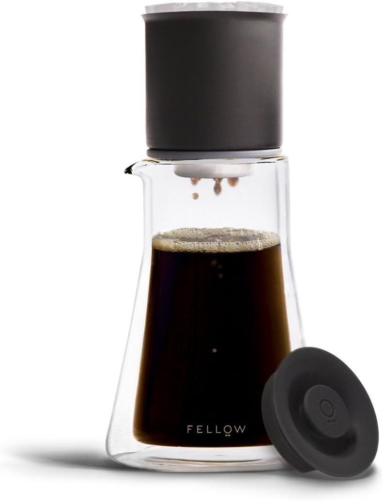 Fellow Stagg [XF] Pour-Over Coffee Maker Set - Kit Includes Stagg [XF] Pour-Over Dripper, Stagg Double Wall Glass Carafe, and 30 Paper Filters