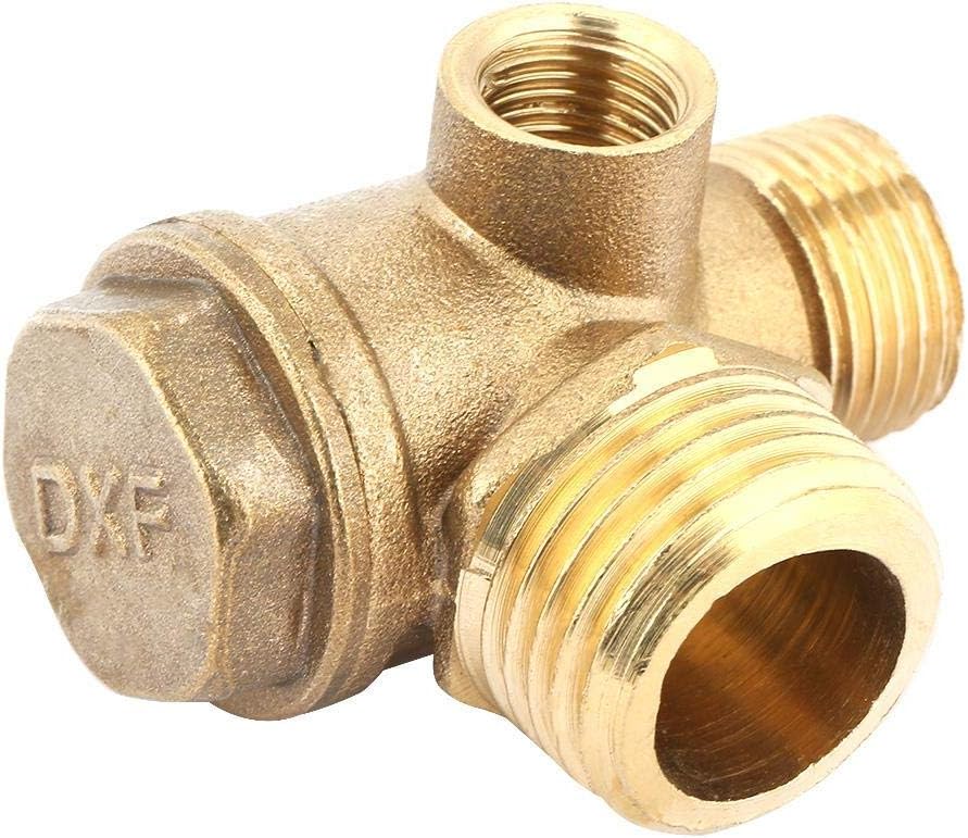 3 Port Air Compressor Check Valve Male Female Threaded Tube Connector Pneumatic Air Tools Compressor Brass Check Valve