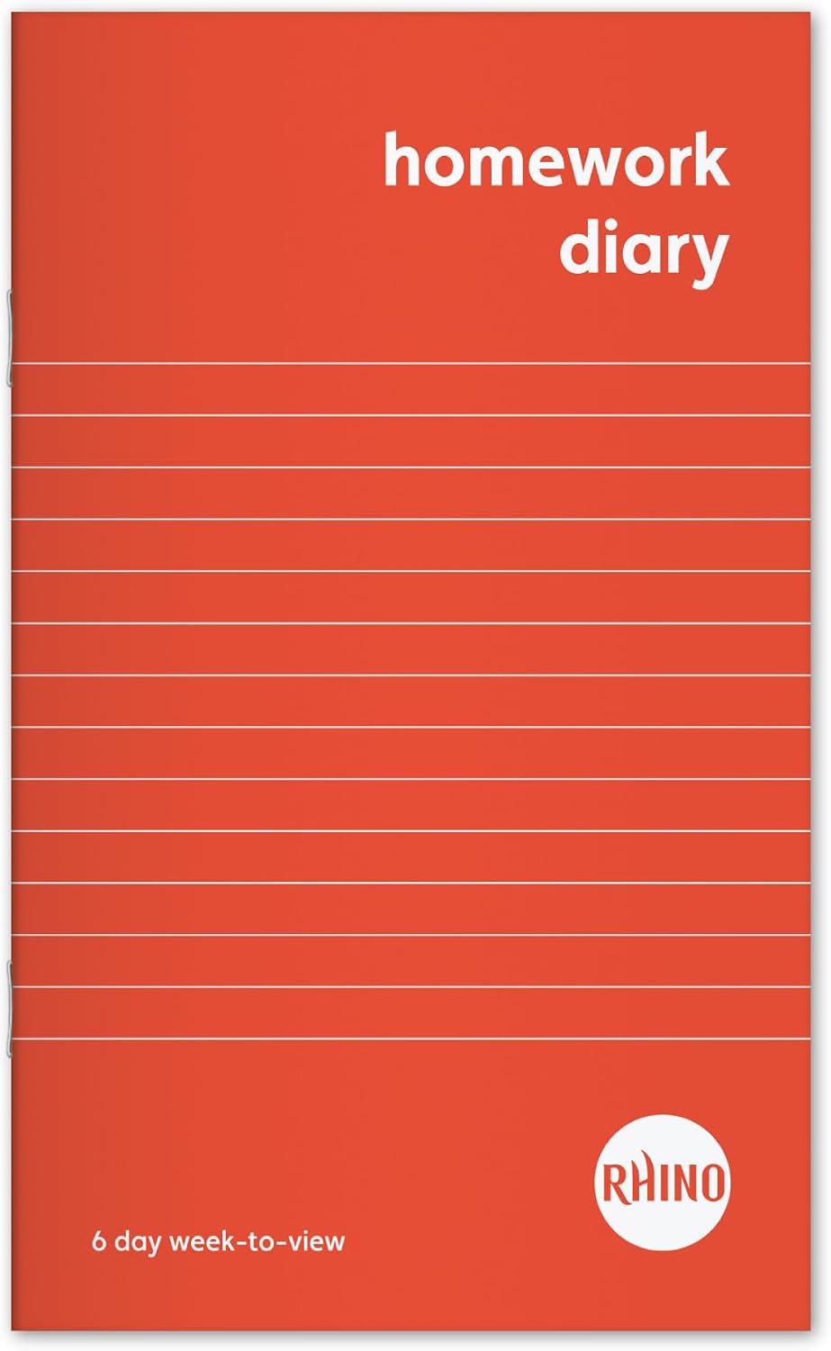 Rhino A6+ Homework Diary, 84-Page / 1-Pack, 6-Day-Week Academic Planner, Study & School Supplies