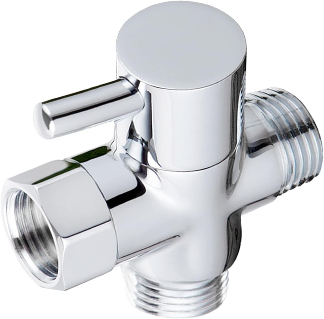 Sneatup Solid Brass 3-way G1/2 Shower Diverter Chrome Plating