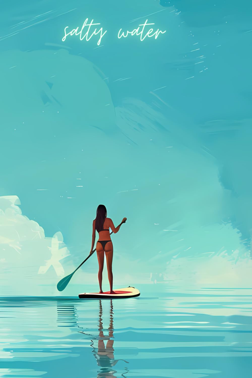 Salty Water: Quaderno a righe per amanti del Sup (Stand-Up Paddleboarding) - spazio per riflettere, pianificare e tracciare le proprie avventure in ... per donne che amano connettersi con il mare.