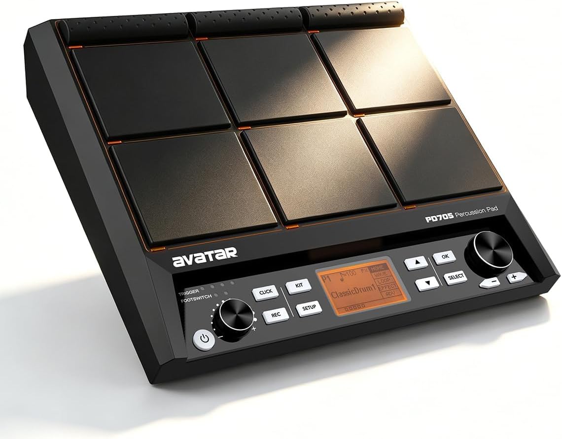PD705 Percussion Sample Multipad, Electric Drum Pad for Drummers