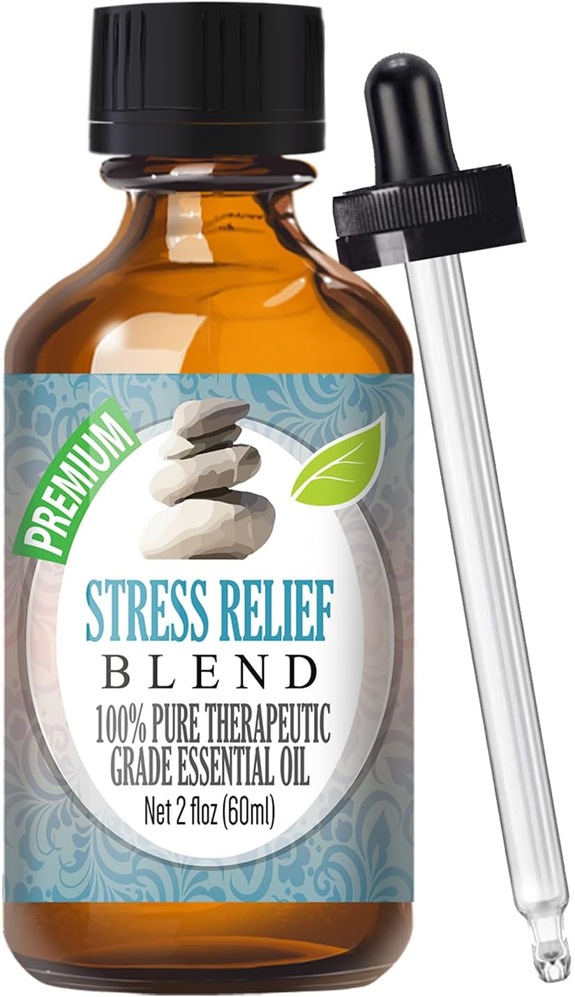 Healing Solutions Stress Relief Blend Essential Oil - 100% Pure Therapeutic Grade - 60ml - Aromatherapy Oils