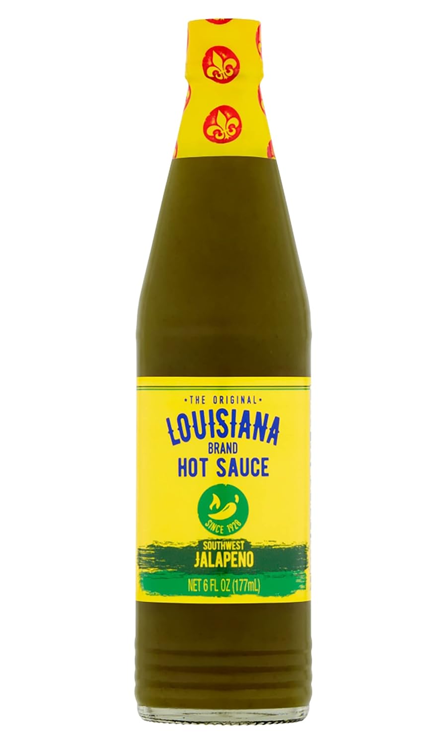 Louisiana Brand Hot Sauce, Southwest Jalapeno Hot Sauce, 6 FL OZ Glass Bottle (Pack of 1)