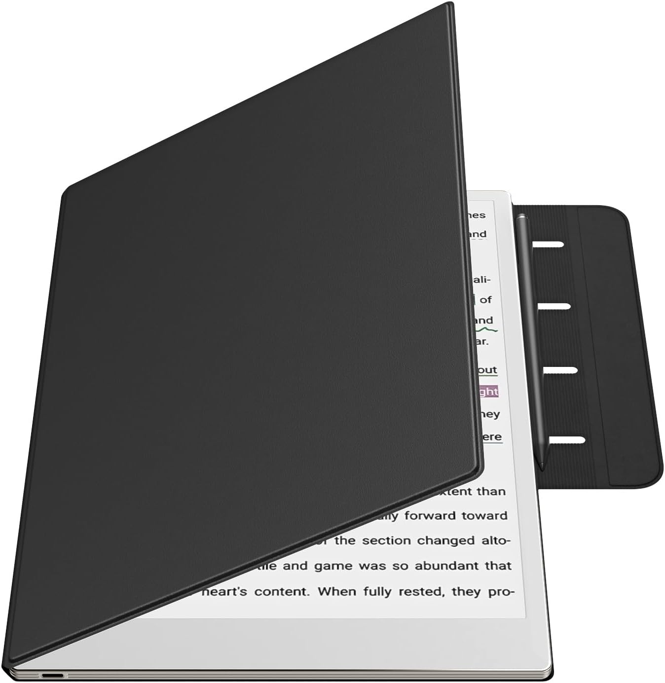 TiMOVO Magnetic Case for Remarkable Paper Pro 11.8 Inch 2024, Lightweight Book Folio Cover with Buckle Pen Clasp for Remarkable Paper Pro Color Tablet, Support Auto Wake/Sleep, Black