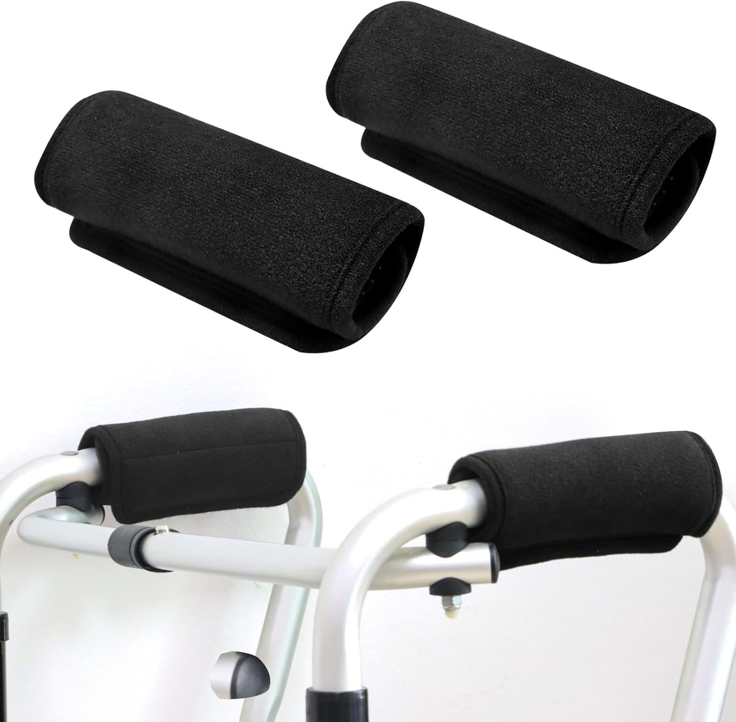 2 Pack Walker Handle Cushions Walker Grip Covers Pads Walker Padded Hand Grip Covers for Rolling Wheelchair Walker Elderly Grippers Rollator Handle