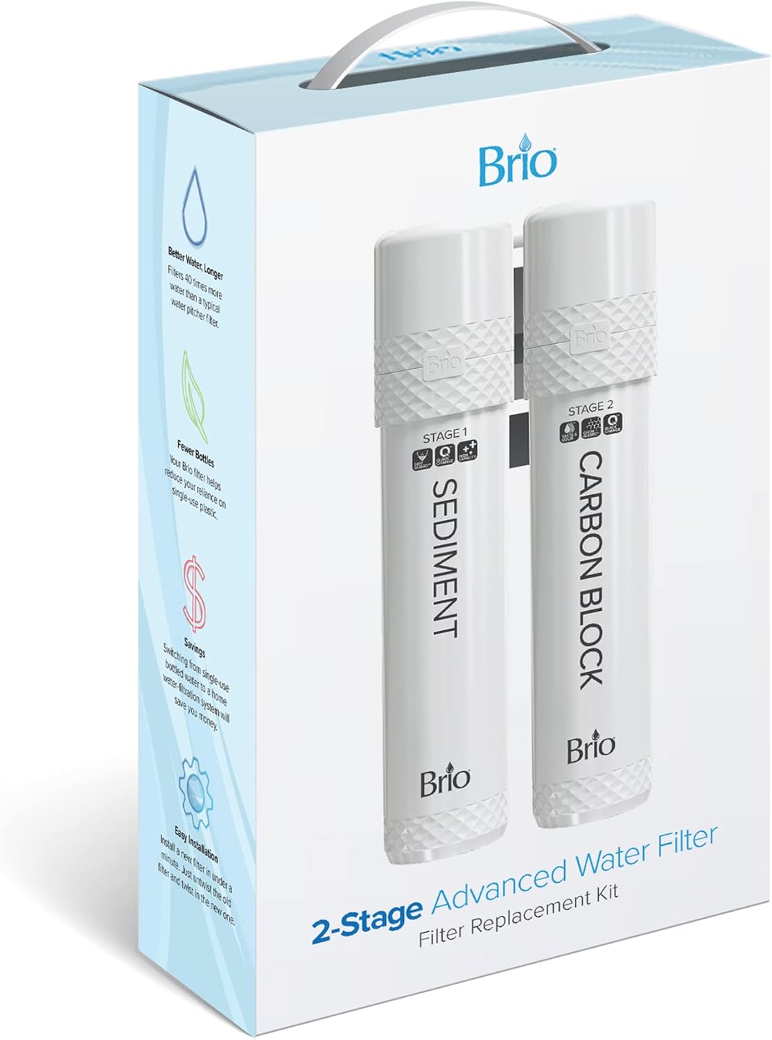 Brio 2 Stage Water Cooler Filter Replacement Kit - for Models with "UVF2" - 1500 Gallons