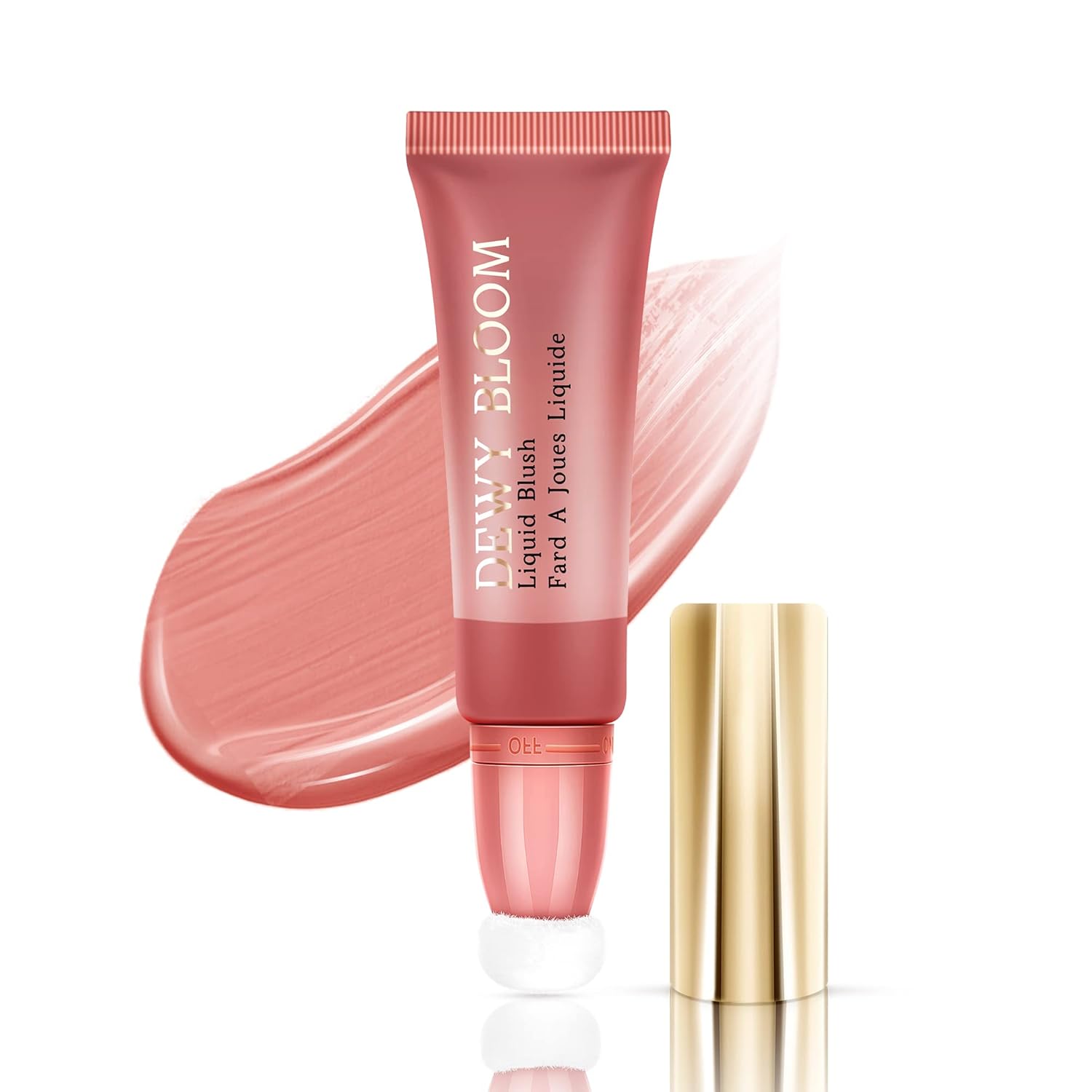 Cilrofelr Makeup Liquid Blush, Blush Beauty Wand, Natural-looking Liquid Blush Wand Dewy Finish, Highly Pigmented, Easily Blendable, Weightless, Long-wearing |#101-Ravishing Soft Pink 0.34fl.oz