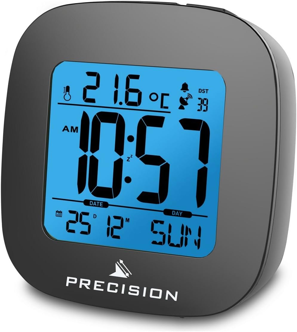 Precision AP054 Alarm Clock, Black, One Size
