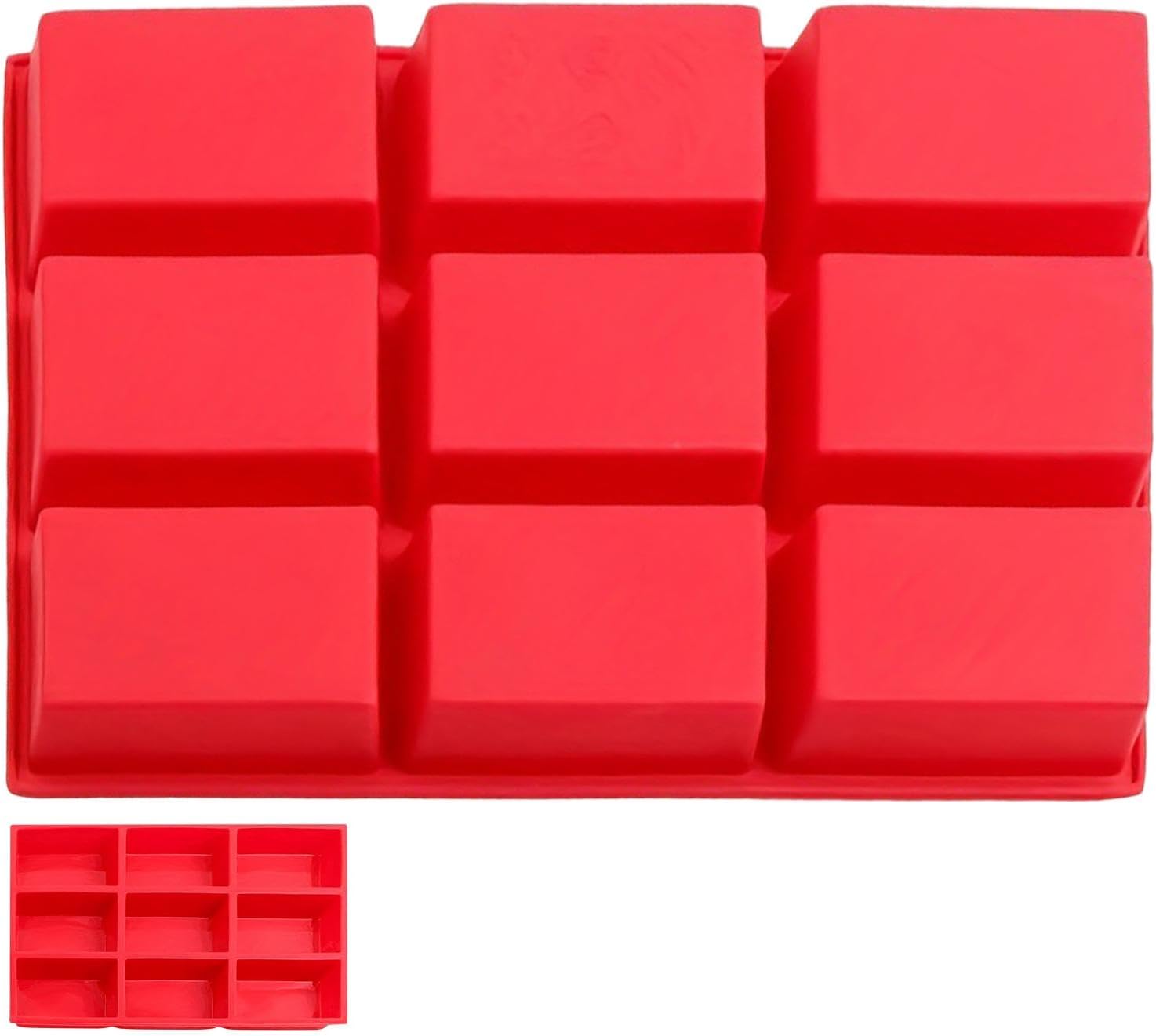 Silicone Baking Trays | 9 Cavity Small Silicone Cheesecake Tin, Non-stick Baking Pan for Bread, Brownies, Cornbread, Cakes, Cheesecake Tin, Bread and Brownies