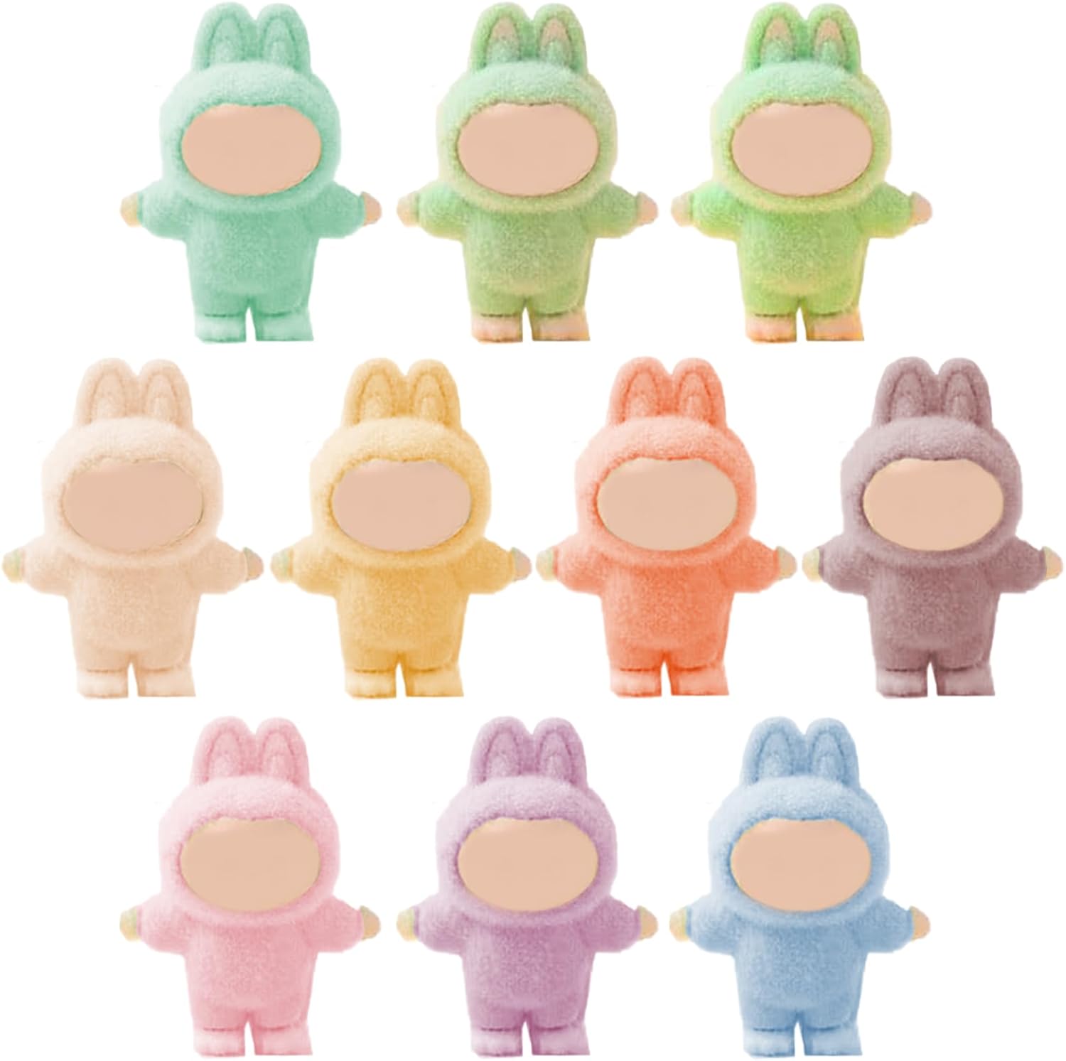 SGFNXB Mini Toy, 10 PCS Anime Plush Kawaii Doll, Standing Flocked Plush Figurines, Plush Toy for Home Decor Party Carnival Birthday Desk Accessories Car Decor Gifts for Family and Friends