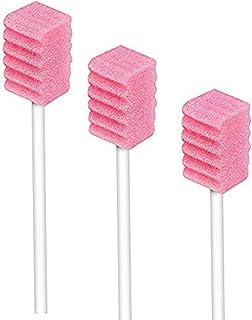 (50 Pack) Disposable Oral Swabs, Sterile Dental Sponge Swabsticks Unflavored for Mouth & Gum Cleaning