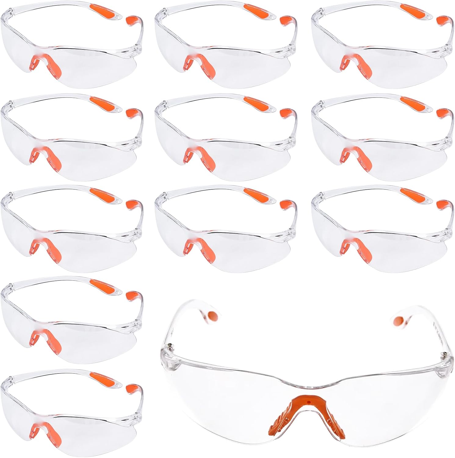 Zythrem Clear Safety Glasses for Work 12 Pcs Eye Protection Glasses Kids Safety Goggles Anti Fog Protective Goggles for Work Construction Laboratory Chemistry Outdoor Sports Diyer Kids Adult