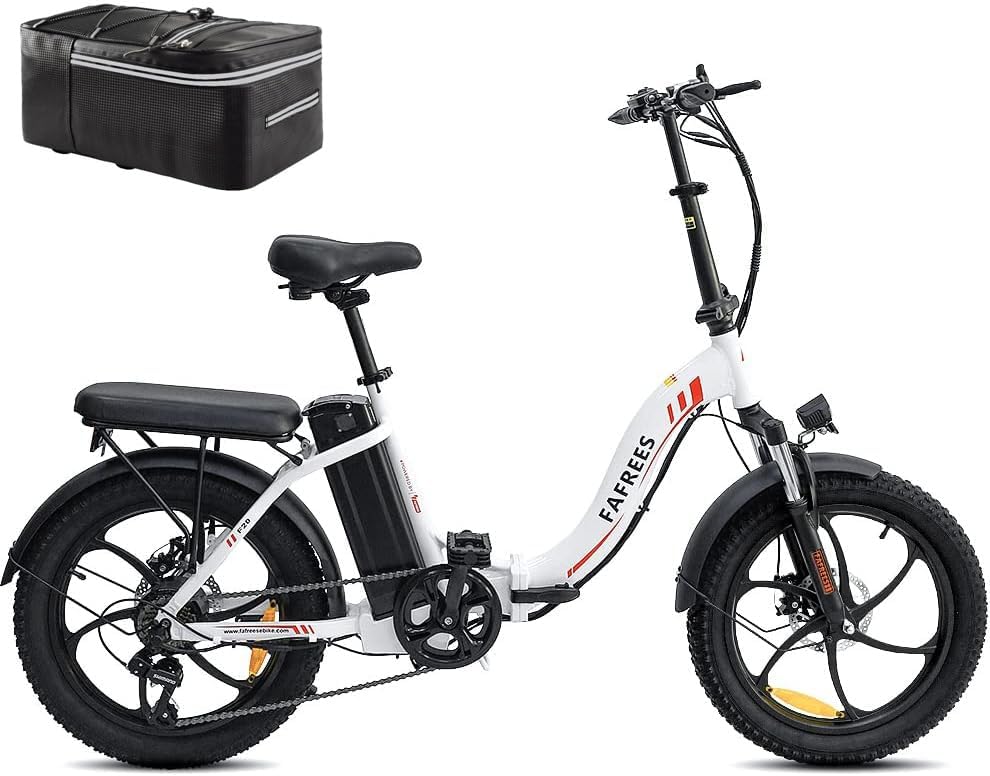 Fafrees Official Folding Electric Bike,130KM Range, 250W Motor, UK Legal E-Bike for Adults, 36V 16AH Removable Battery, 7-Speed, 20 inch City & Mountain Electric Bicycle,Lightweight & Portable