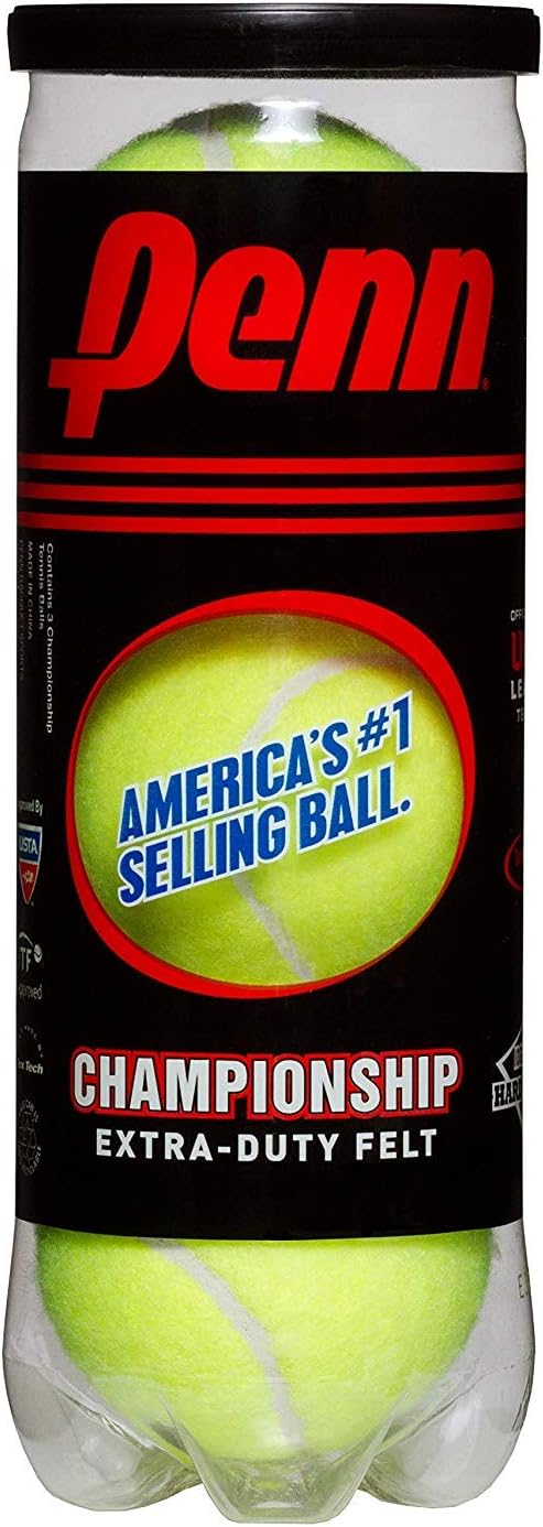 Penn Championship Tennis Balls - Extra Duty Felt Pressurized Tennis Balls 3 Count(Pack of 12)
