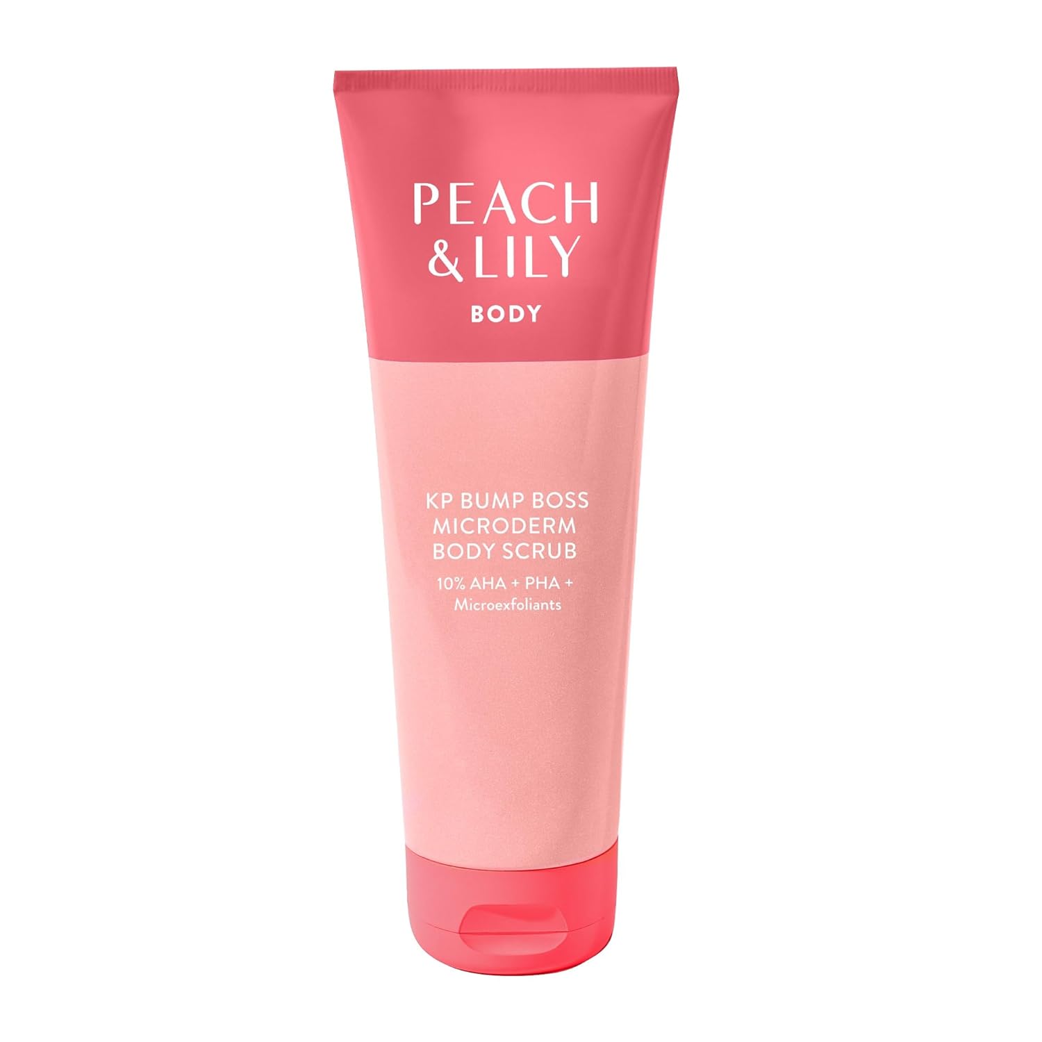 Peach & Lily - KP Bump Boss Microderm Body Scrub (8.11 oz) - 10% AHA + PHA - Microexfoliants - Hyaluronic Acid, Cica, Tea Tree, Squalane, & Cucumber - Self Care - Vegan & Cruelty Free - Korean Beauty