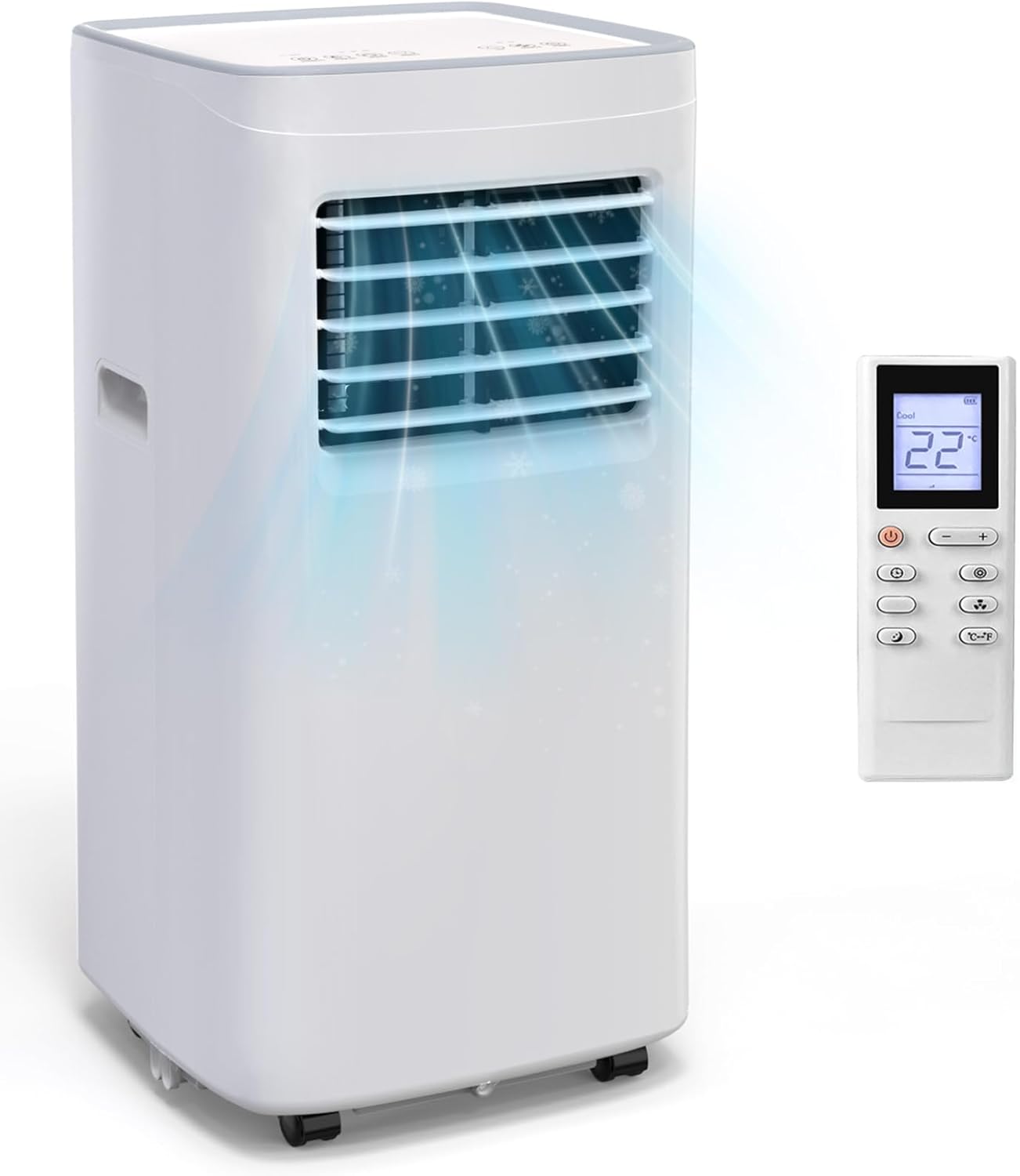 Portable Air Conditioners,8500 BTU portable ac up to 360 Sq,3 IN 1 with Remote Control,Sleep Mode, Windows kit,White