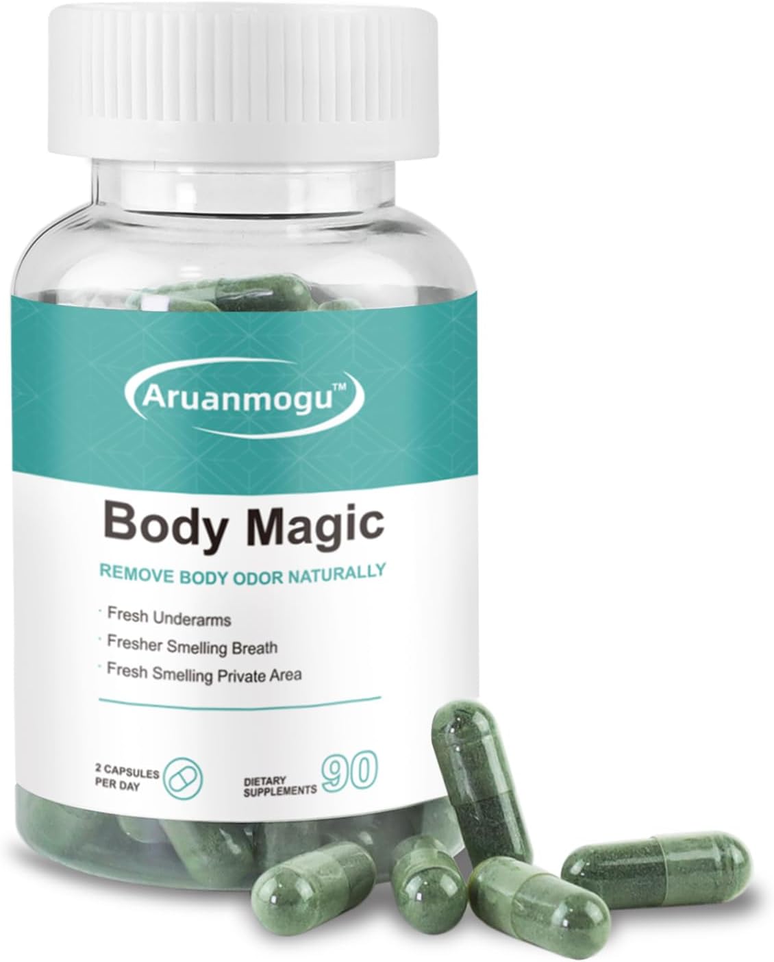 Chlorophyll Capsules - 90 Vegan Capsules，Body Deodorizing Supplement for Women & Men， for Detox, Digestion, Gut Health, Skin Support, and Oily Skin - Natural Energy Booster