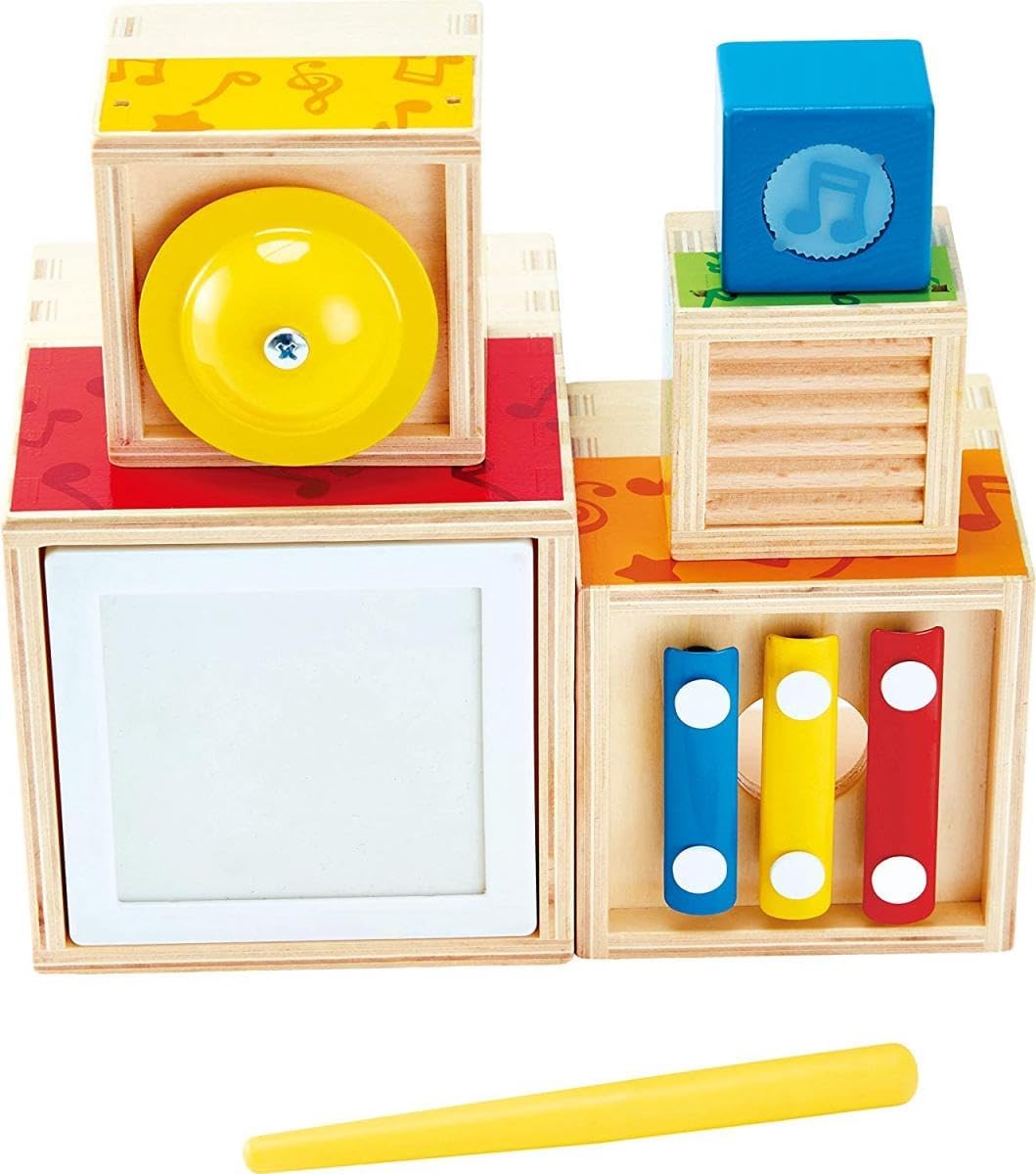 Music Set For Kids, Hape Multi Musical Block Set, With 5 Musical Instruments. 18 months +
