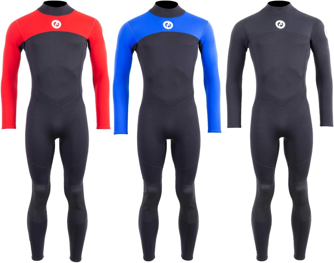Two Bare Feet Thunderclap Men’s Full Length Wetsuit 2.5mm with Back Zip – Lightweight Flexible Summer Surfing Suit for Swimming, Snorkelling, Paddleboarding & Diving
