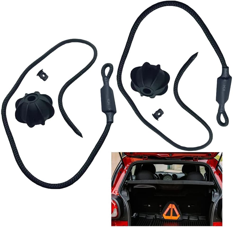 Shinever Car Parcel Shelf Cords, Pack of 2, Interior Rear Parcel Shelf String, Tonneau Cover Strap Cord Hanging Rope Car Accessories Replacement for Golf MK5 MK6 MK7 GTI 2006-2013