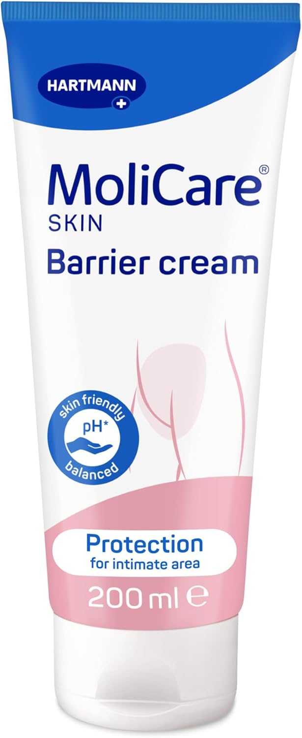 MoliCare Skin Barrier Cream, Nutriskin Protection Complex, ideal for intimate area and skin stressed by incontinence, 200ml