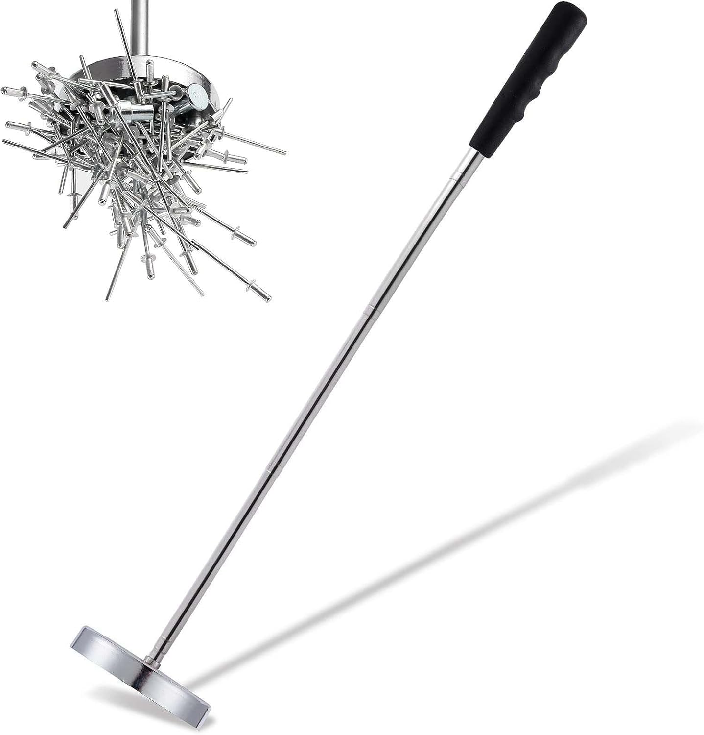 Telescopic Magnetic Pickup Tool, Magnetic Sweeper Telescoping Pick-up Tool, Heavy Duty Telescopic Magnet 35LB Load Capacity, Extendable Magnetic Pickup Tool 8.5-33in, Mechanic Tools for Men