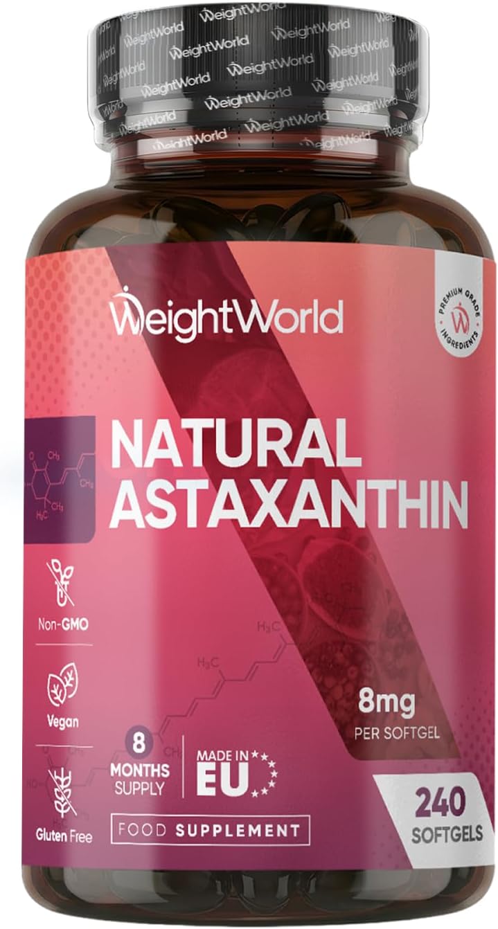 Natural Astaxanthin 8mg - 240 Softgels - 8 Months Supply