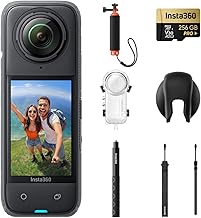 Insta360 X4 Invisible Dive Bundle - 8K Waterproof 360 Action Camera, 4K Wide-Angle Video, Invisible Selfie Stick, Removable Lens Guards, 135 Min Battery Life, AI Editing, Stabilization
