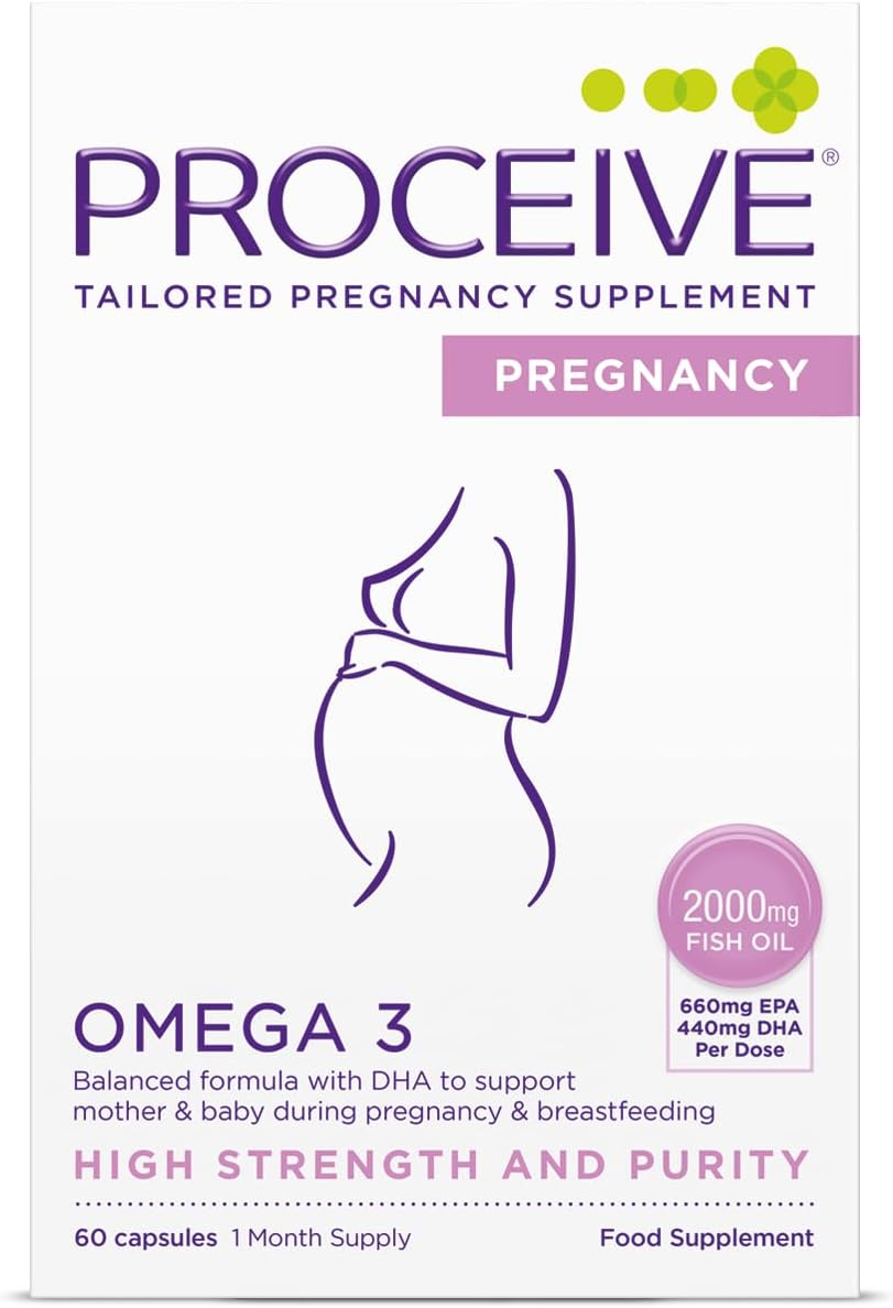 Proceive® Pregnancy Omega 3 High Strength & Pure Fish Oil Tablets (60 Capsules)