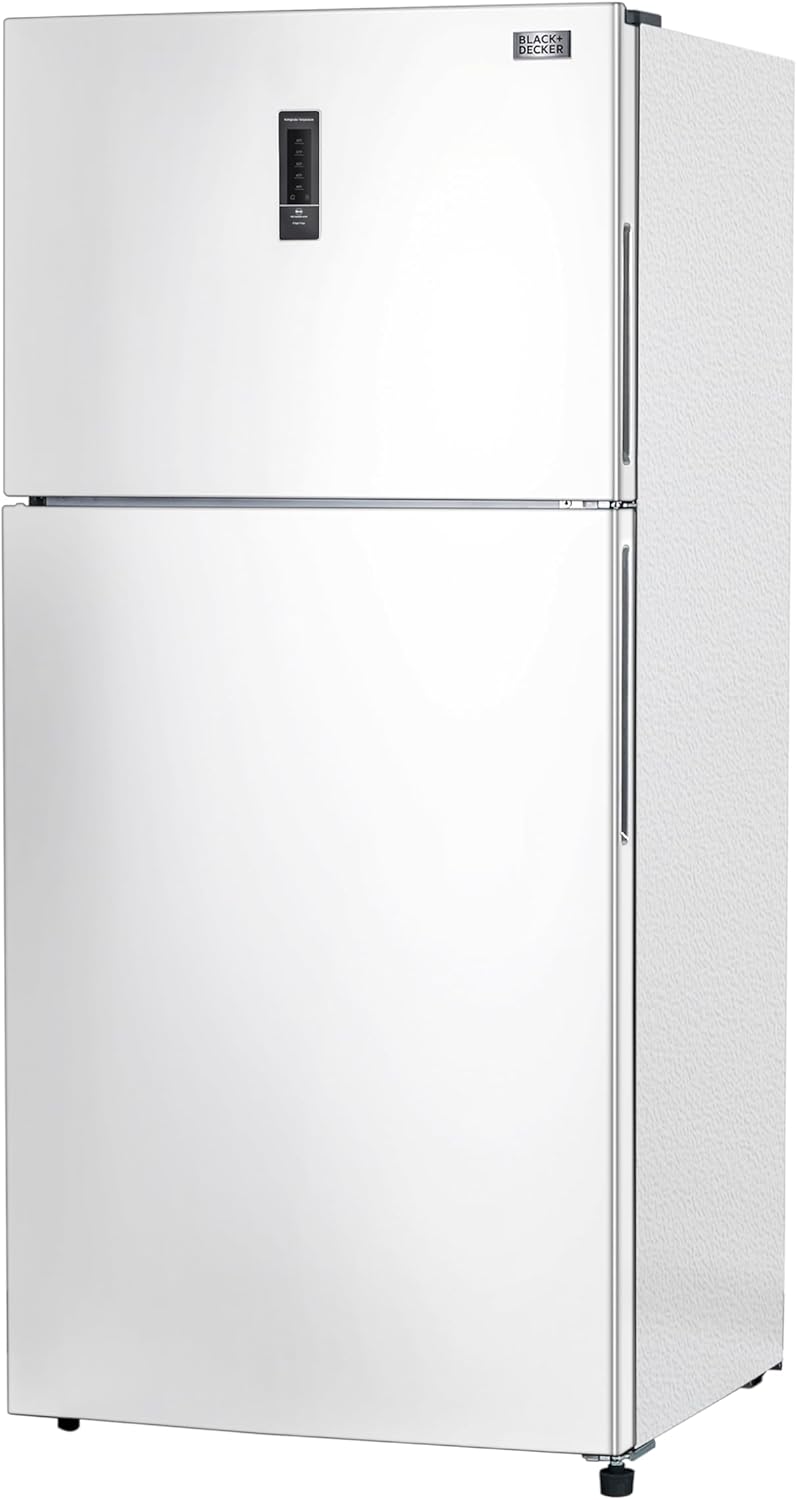 BLACK+DECKER 16.4 Cu. Ft. Top Mount Refrigerator with Freezer, 2 Door Refrigerator with Top Freezer and Separate Temperature Controls, Auto Defrost, BR1640KW, White