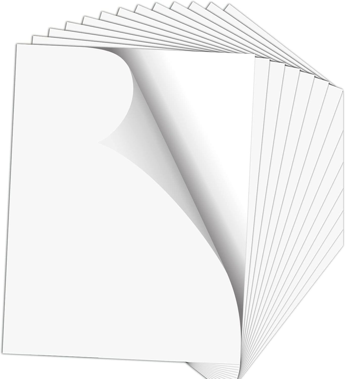 HTVRONT Sublimation Sticker Paper 20Pcs Waterproof - Sticker Paper 8.5''x11'' Vivid Colour Glossy White Work with Sublimation Paper for Inkjet Printer- Subliamtion Blanks