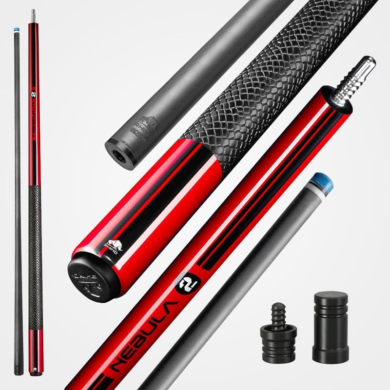 RHINO Nebula 2 Low Deflection Carbon Pool Cue - Sport Wrap
