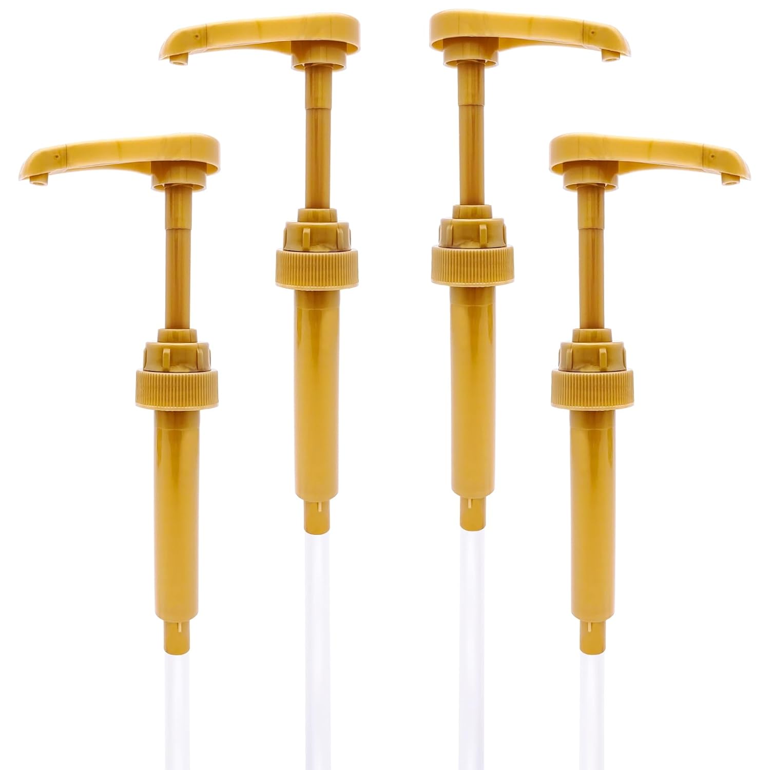 4Pcs Coffee Syrup Pumps: Compatible with 25.4oz/750ml Torani, Skinny and Other Syrup Bottles, Easily Dispense Syrups Pump of Various Flavors for Lattes, Iced Coffees, Cocktails, Pancakes and More