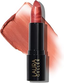 LAURA GELLER NEW YORK Italian Marble Sheer Lipstick - Peach Bellini - Hydrating & Lightweight - Vitamin E & Caster Seed Oil - Cream Finish