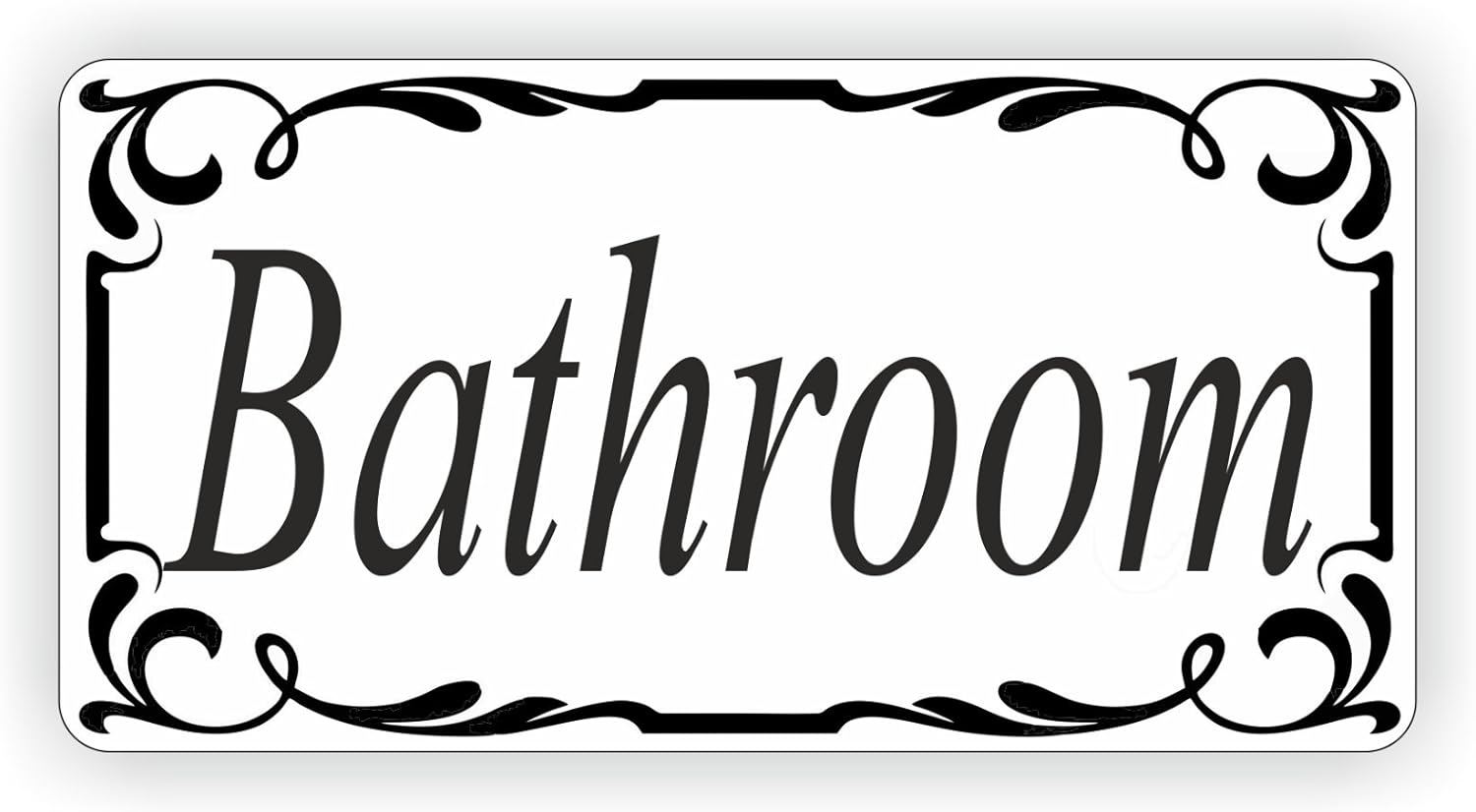 Bathroom Door Sign Self Adhesive Vinyl Sticker, Decal Bath Room Door Sticker, Bathroom, WC
