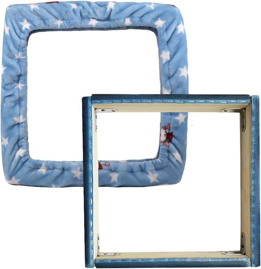 JQSH Rug Hooking & Cross Stitch Hoop with Frame Cover (9.8*9.8 inch)
