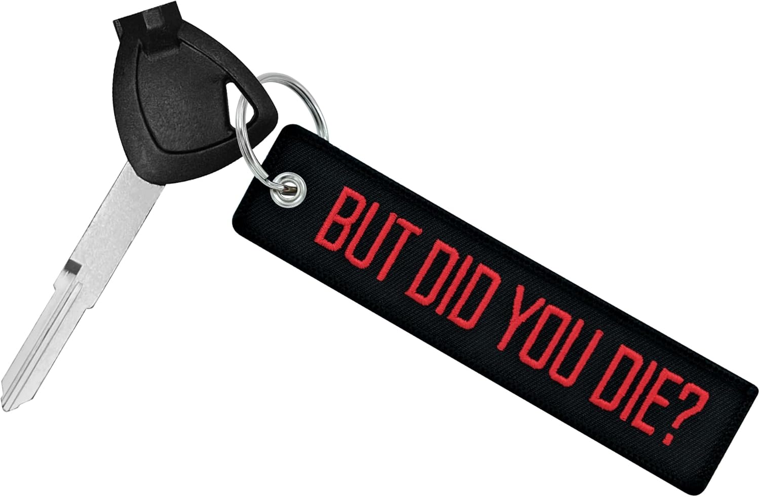 Premium Motorcycle Keychain - Durable Embroidered Key Tag for Riders of Cars, ATV, Dirt Bikes & More